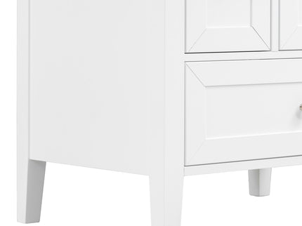 Modern Bathroom Vanity With Sink, Soft Close Drawers & Door, Storage Rack