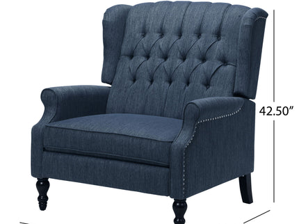 Dunham - Contemporary Fabric Tufted Oversized Pushback Recliner