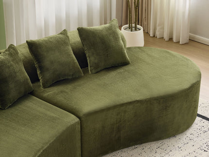 Modern Curved Sofa With Pillows