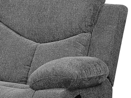 Kalen - Chenille Loveseat With Console - Gray