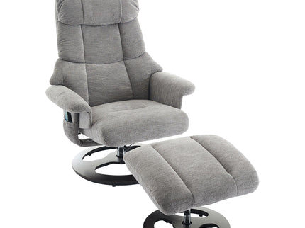 Ergonomic Recliner Chair With Ottoman, Modern 360° Swivel With Footstool