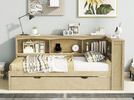 Daybed With Trundle, Storage Cabinets, USB Ports
