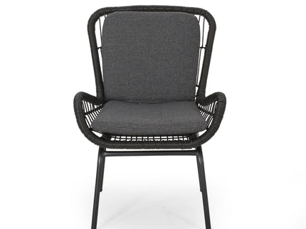 Outdoor Wicker Club Chair With Cushions (Set of 2)