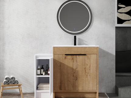 Freestanding Bathroom Vanity With Sink And Storage Cabinets, Soft Closing Doors