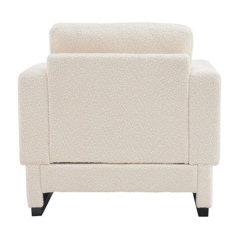 Upholstered Accent Armchair With Square Arm