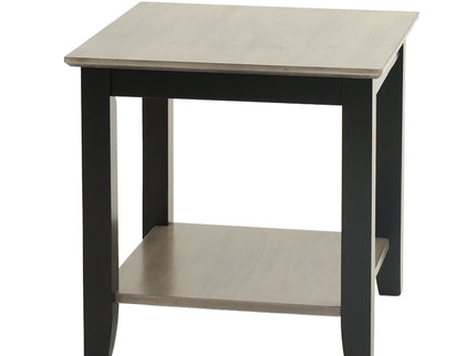 3 Piece Table Set With Open Shelf Storage, Includes Coffee, End & Console Table - Black / Black / Gray / Gray