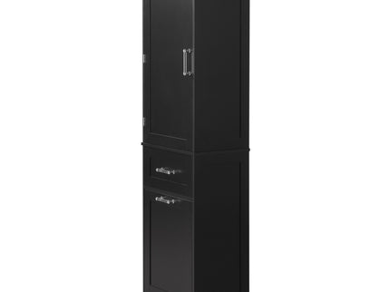 Tall Freestanding Bathroom Storage Cabinet With Adjustable Shelf And 2 Drawers