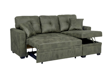 Sectional Sofa With Pull Out Bed, Reversible Chaise