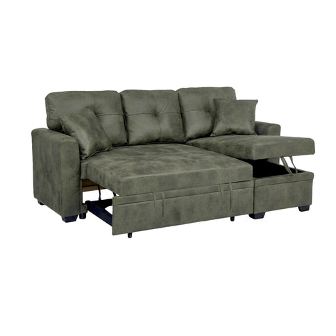 Sectional Sofa With Pull Out Bed, Reversible Chaise