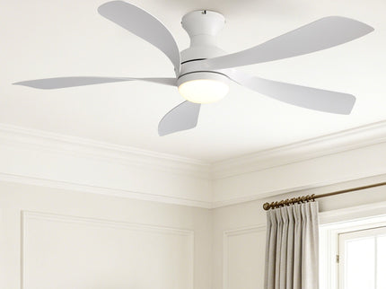 52" Ceiling Fan With 3 Color Dimmable LED Light, DC Reversible Motor, 6 Speed Settings