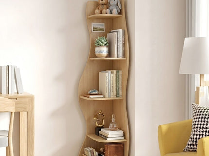 5 Tier S - Shaped Corner Shelf For Living Room