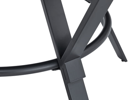 Contemporary Indoor Dining Set With Metal Legs, Birch, And Metal - Black / Natural