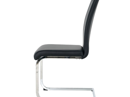 Modern Dining Chairs With Padded Seat And Metal Legs