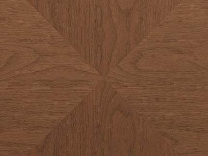 Drum Shaped Coffee Table With Hidden Storage Drawer, Low Profile For Living Room - Walnut