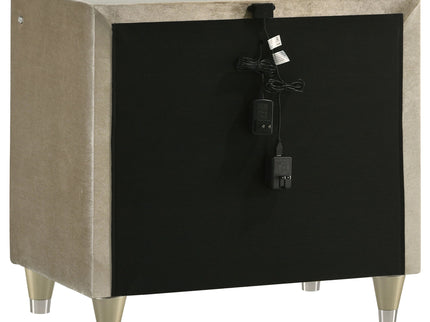 Mika - 2 Drawer LED Nightstand With USB