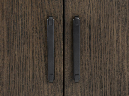 Side Server With Glass Inlay - Dark Oak