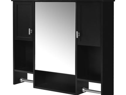 Wall Mounted Bathroom Storage Cabinet With Mirror, Medicine Cabinet With Towel Bar
