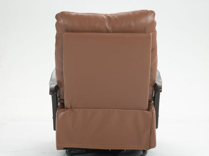 Swivel Rocker Recliner Power Glider Chair With Solid Wood Armrests, Extra Wide Reclining Sofa Chair Upholstered Living Room Single Sofa