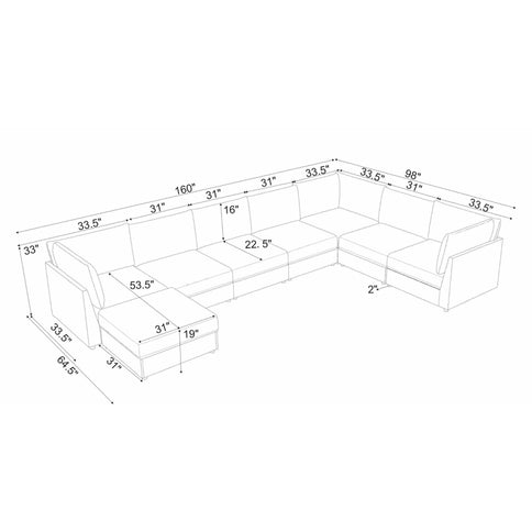 Modular Sectional With Custom Configuration