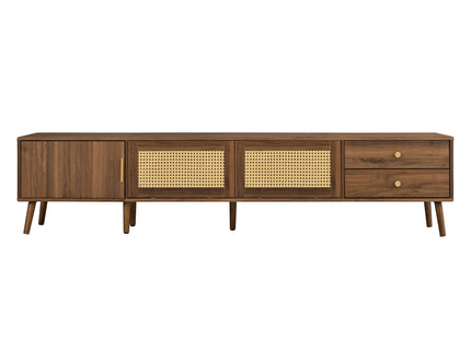 TV Stand With Storage Cabinets - Natural