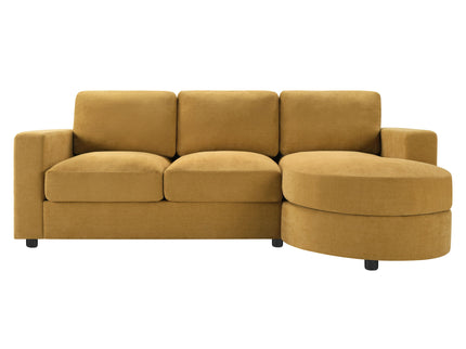 Modern L-Shaped Sectional Sofa With Curved Chaise, USB Ports, And Side Storage Pockets