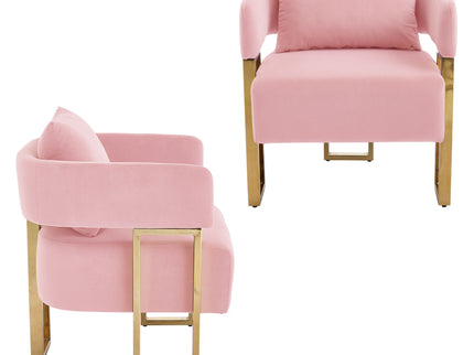 Modern Classic Design Decorative Chair Teddy Fleece Upholstered And Metal Foot