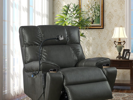Recliner Chair With Phone Holder, Electric Power Lift Recliner Chair With 2 Motors Massage And Heat For Elderly, 3 Positions, 2 Side Pockets, Cup Holders