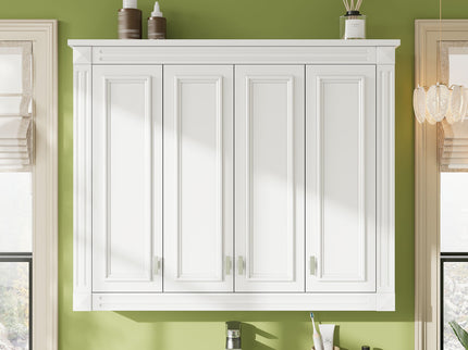 Wall Mounted Medicine Cabinet With Adjustable Shelf - White