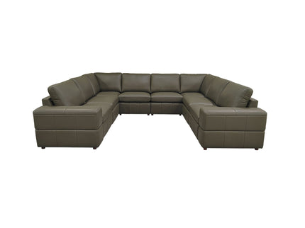 Upholstered Large Arms Sectional With Recliner Seats