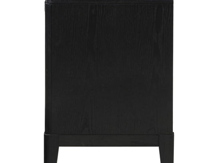 Mason - 2 Drawer Nightstand With Fluted Design - Black