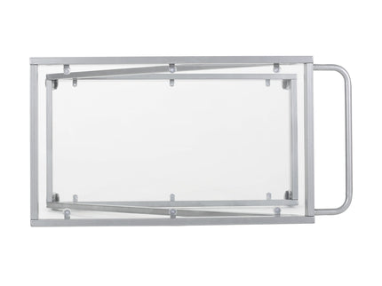 Modern Z Shaped Bar Cart With Tempered Glass Shelves - Silver