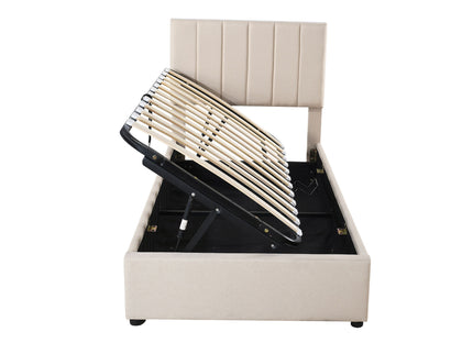 Upholstered Platform Bed With A Hydraulic Storage System