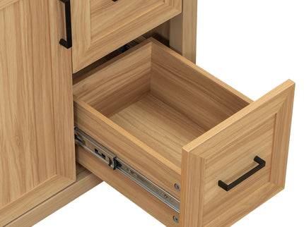 Bathroom Vanity With Sink, 2 Soft Close Drawers, 1 Soft Close Door, Adjustable Shelf