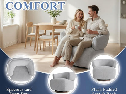 Swivel Barrel Accent Oversized Club Chair