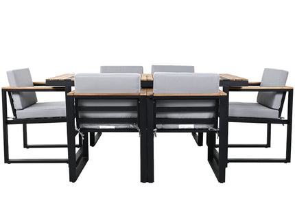 7 Pieces Outdoor Dining Set Patio Dining Table And Chair Set With And Removable Cushions For Patio