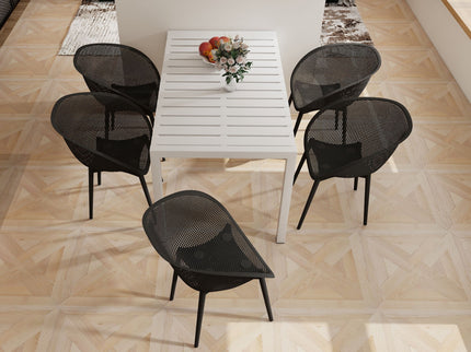 2 Piece Durable Single Chair With Hollow Out Design