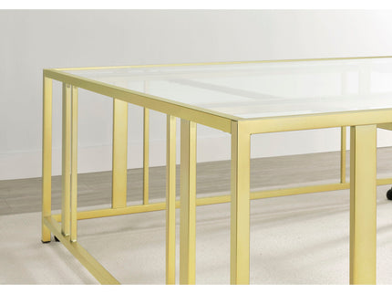 Square Coffee Table - Brushed Brass
