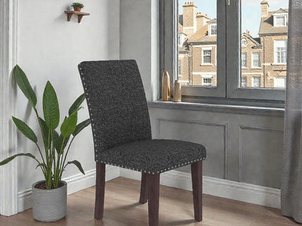 Upholstered Dining Chair With High Back Design (Set of 2)