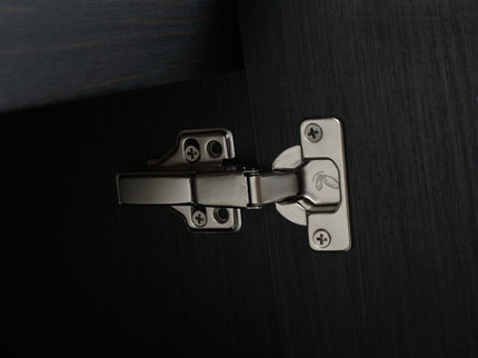 Contemporary 48" Wall Mounted Bathroom Vanity With Resin Sink And Soft Closing Doors And Line - Black Chestnut