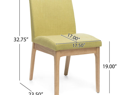 Contemporary Fabric Comfort Dining Chairs (Set of 2)