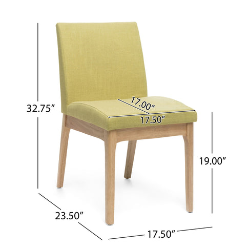 Contemporary Fabric Comfort Dining Chairs (Set of 2)
