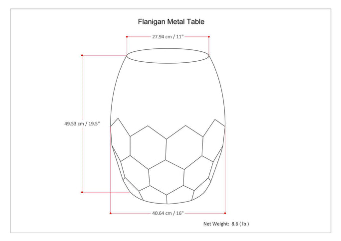Flanigan - Hand Crafted Metal Accent Table