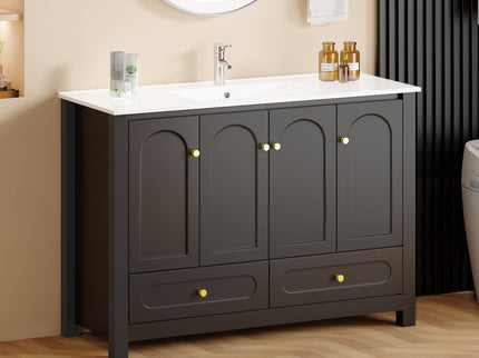 Bathroom Vanity With Sink Combo, 4 Soft Close Doors And 2 Drawers
