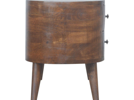 Solid Wood Rounded Entertainment Unit