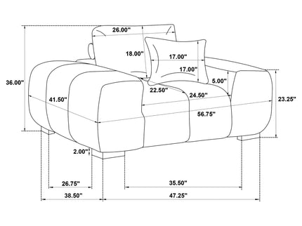 Plather - Track Arm Accent Chair