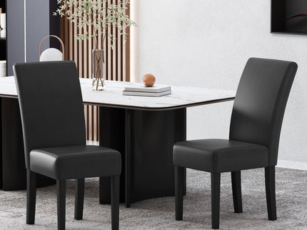 Contemporary Dining Chair With Rubberwood Legs (Set of 2)