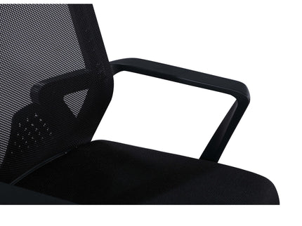 Ergonomic Height Adjustable Office Chair With Armrest - Black