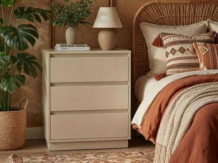 3 Drawer Nightstand, Bedroom Side Table