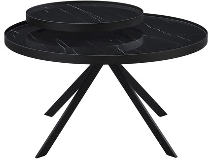 Shayne - Round Top Coffee Table With 2 Tier Design