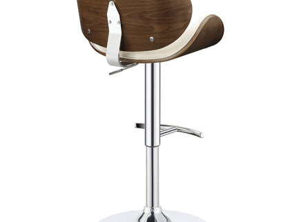 Adjustable Bar Stool With Upholstery - Ivory